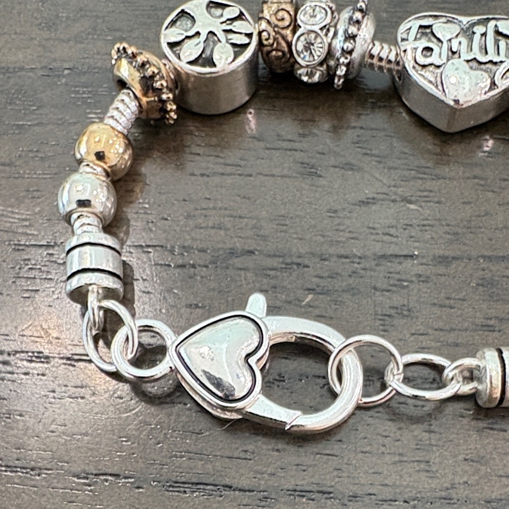 Silver and Gold Charm Bracelet - Picture 4 of 6